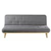 Gepolstertes 3-Sitzer-Schlafsofa, dunkelgrau